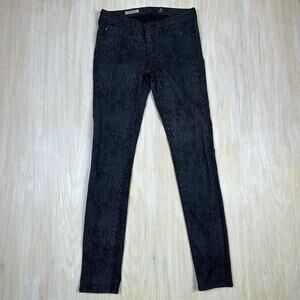 AG Adriano Goldschmied The Legging Super Skinny Fit Snake Skin Print Jeans 27
